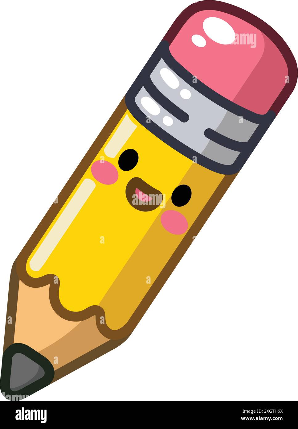 Crayon mignon dans un style kawaii Illustration de Vecteur