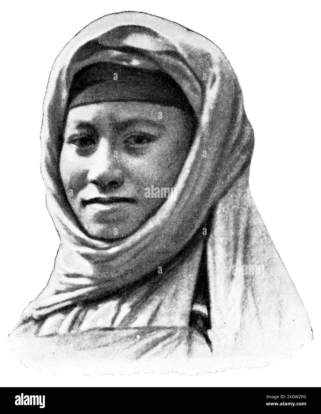 Peuples africains. Portrait des filles de Biskra, capitale de la province de Biskra, Algérie. Banque D'Images
