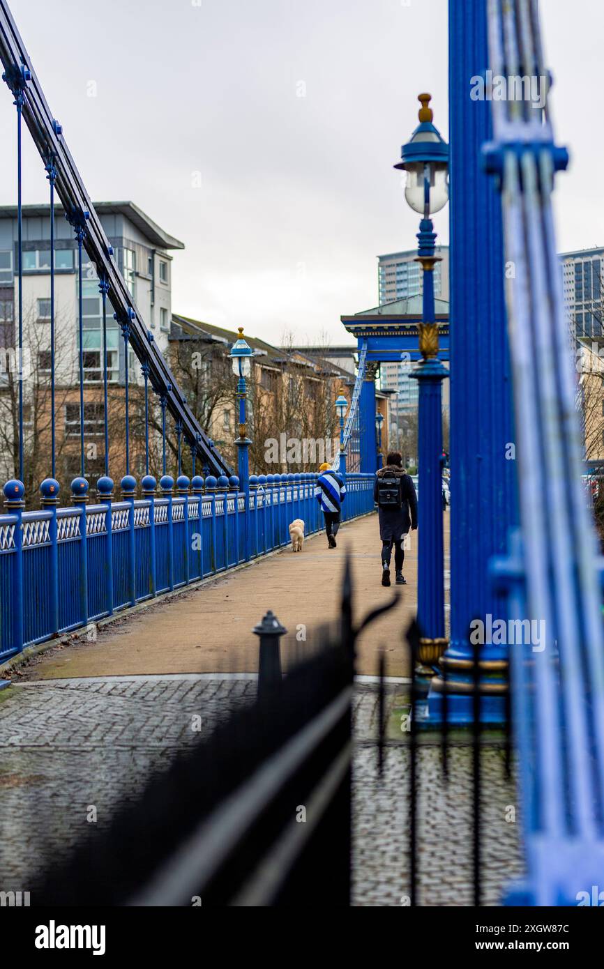 Pont suspendu St Andrews, glasgow Banque D'Images