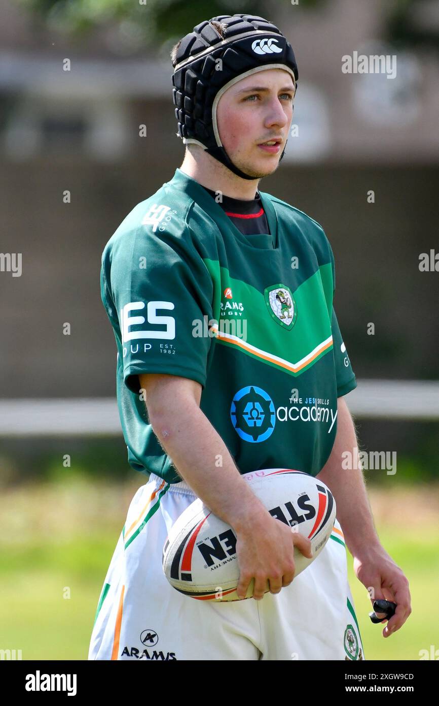 Port Talbot, pays de Galles. 6 juillet 2024. Owen Evans d'Aberavon Fighting Irish lors du match de la conférence JES Group Rugby League entre Aberavon Fighting Irish et Torfaen Tigers à Aberavon Harlequins RFC à Port Talbot, pays de Galles, Royaume-Uni, le 6 juillet 2024. Crédit : Duncan Thomas/Majestic Media. Banque D'Images