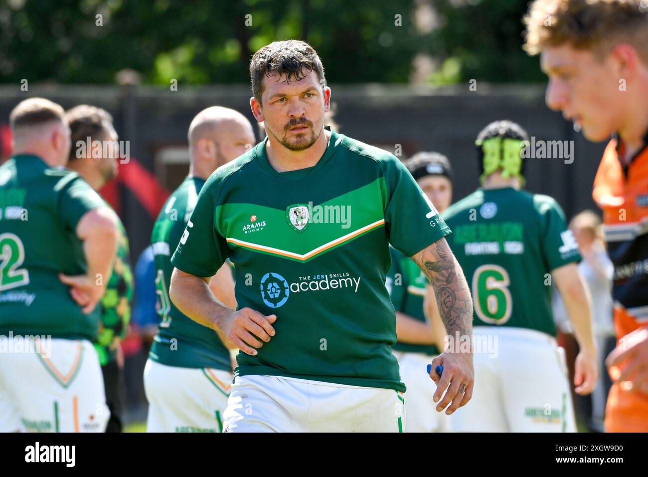 Port Talbot, pays de Galles. 6 juillet 2024. Lloyd Allen d'Aberavon Fighting Irish lors du match de la conférence JES Group Rugby League entre Aberavon Fighting Irish et Torfaen Tigers à Aberavon Harlequins RFC à Port Talbot, pays de Galles, Royaume-Uni, le 6 juillet 2024. Crédit : Duncan Thomas/Majestic Media. Banque D'Images