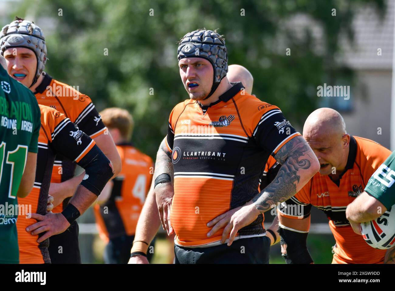 Port Talbot, pays de Galles. 6 juillet 2024. Lewis Pryce-Jones des Torfaen Tigers lors du match de la conférence JES Group Rugby League entre Aberavon Fighting Irish et Torfaen Tigers à Aberavon Harlequins RFC à Port Talbot, pays de Galles, Royaume-Uni, le 6 juillet 2024. Crédit : Duncan Thomas/Majestic Media. Banque D'Images