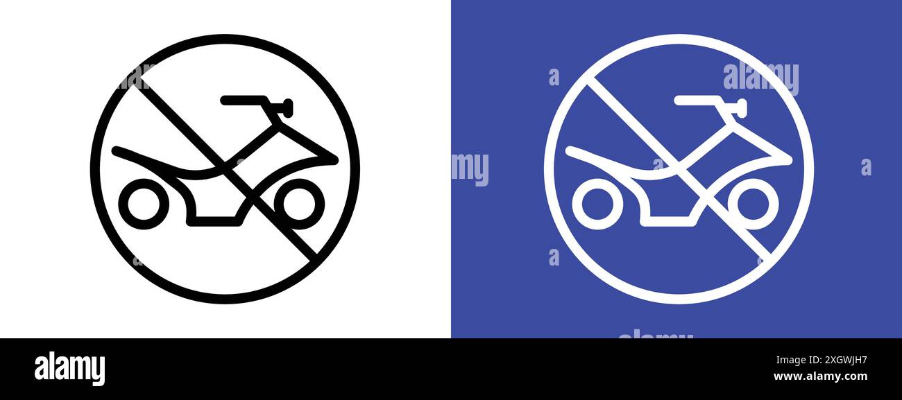 Aucun signe de véhicule tout-terrain logo signe vectoriel contour en noir et blanc Illustration de Vecteur Aucun signe de véhicule tout-terrain logo signe vectoriel contour en noir et blanc Illustration de Vecteur