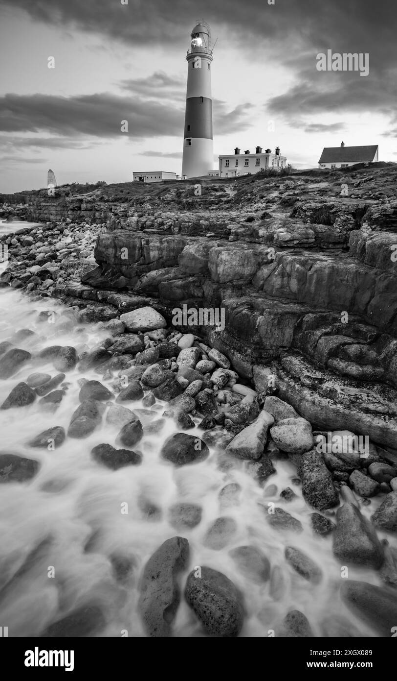 Phare de Portland Bill, Weymouth, Dorset, longue exposition Banque D'Images