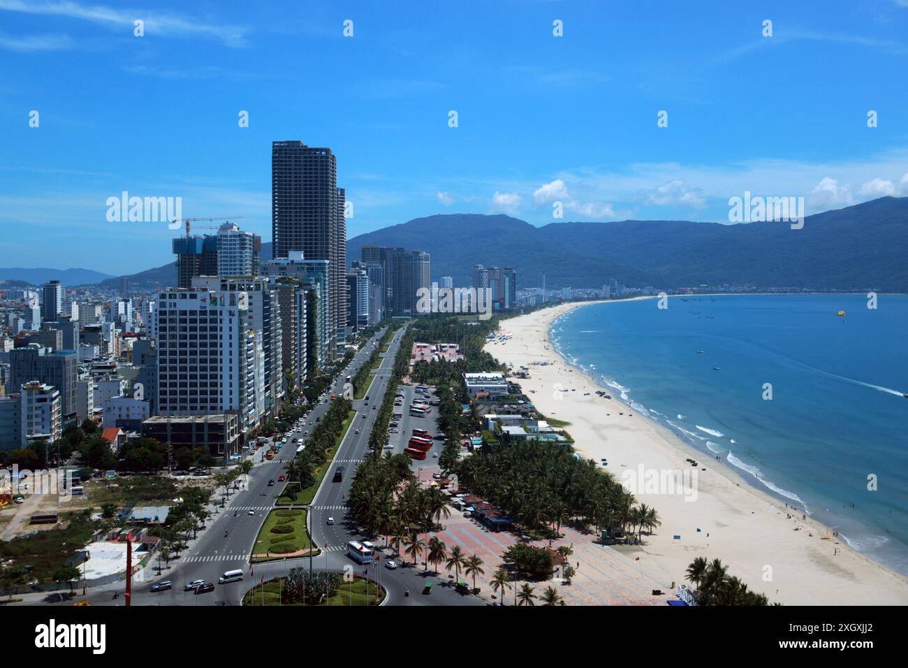 My khe plage et hôtel est construit près de la beac à Da Nang, nouvelle station balnéaire au centre du vietnam Banque D'Images