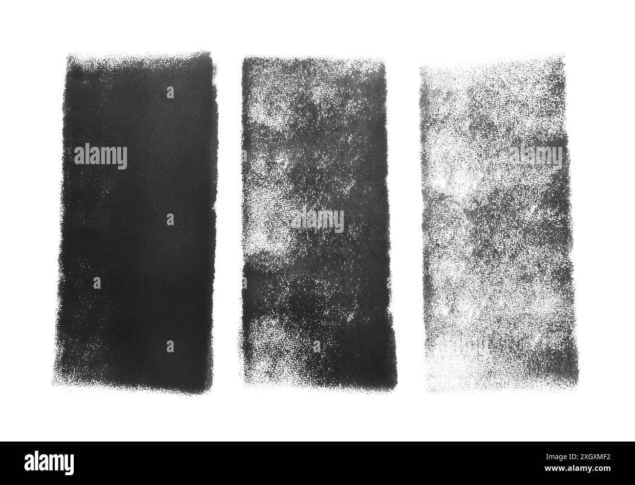 Peinture à l'encre gris foncé isolé sur blanc, vue de dessus Banque D'Images