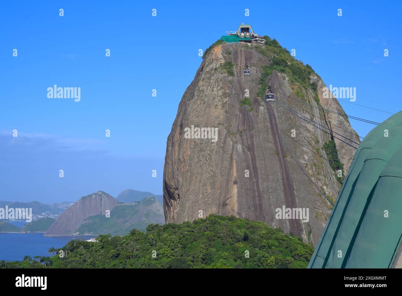 Vues panoramiques depuis le célèbre monument Sugarloaf Mountain, Rio de Janeiro BR Banque D'Images