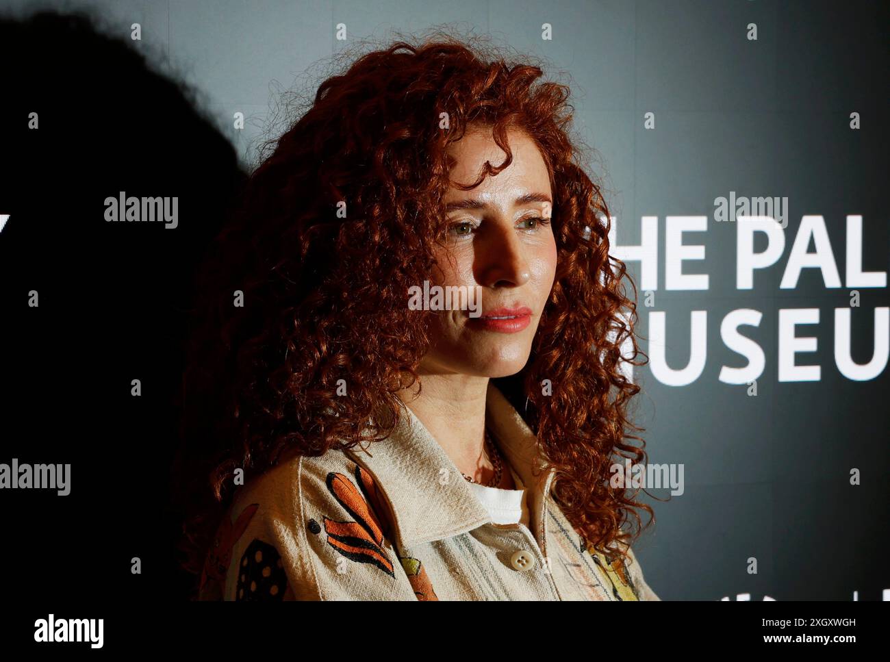 New York, États-Unis. 10 juillet 2024. Alma Har'el arrive sur la carpe rouge au Paley Center pour la projection et la conversation de "Lady in the Lake" d'Apple TV au Paley Museum le mercredi 10 juillet 2024 à New York. Photo de John Angelillo/UPI crédit : UPI/Alamy Live News Banque D'Images