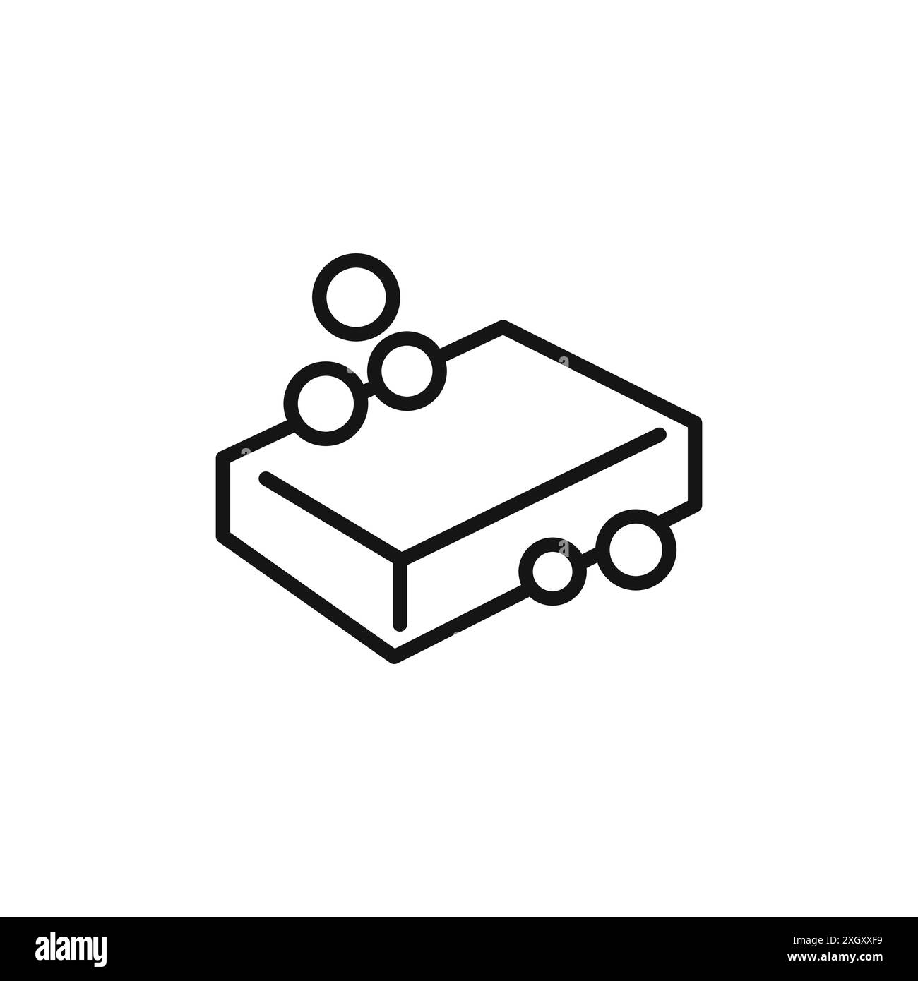 Contour de vecteur de signe de logo d'icône de savon en couleur noire et blanche Illustration de Vecteur