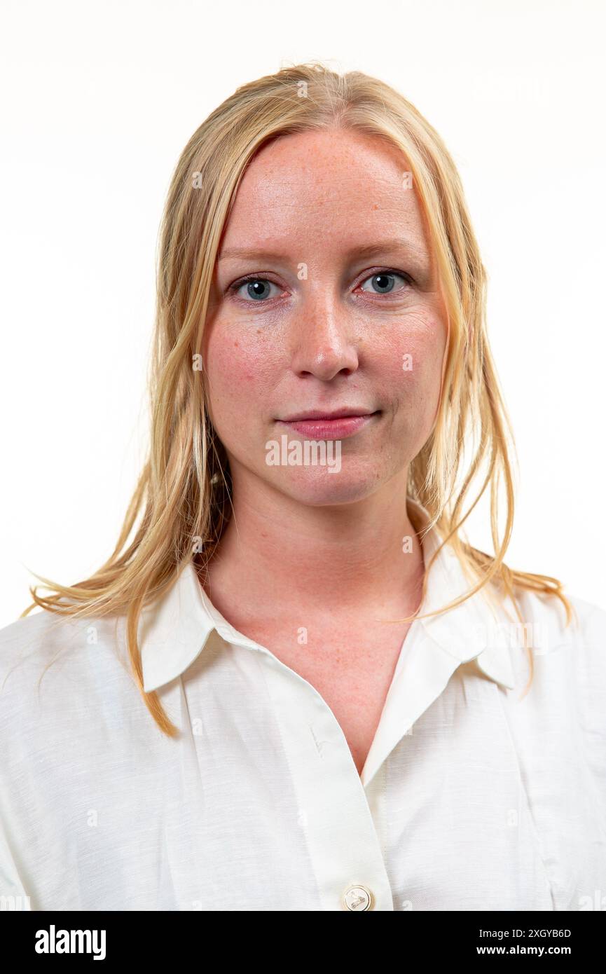 Bruxelles, Belgique. 10 juillet 2024. Melissa Depraetere de Vooruit pose lors d'une séance photo, mercredi 10 juillet 2024, à la Chambre du parlement fédéral à Bruxelles. BELGA PHOTO KURT DESPLENTER crédit : Belga News Agency/Alamy Live News Banque D'Images