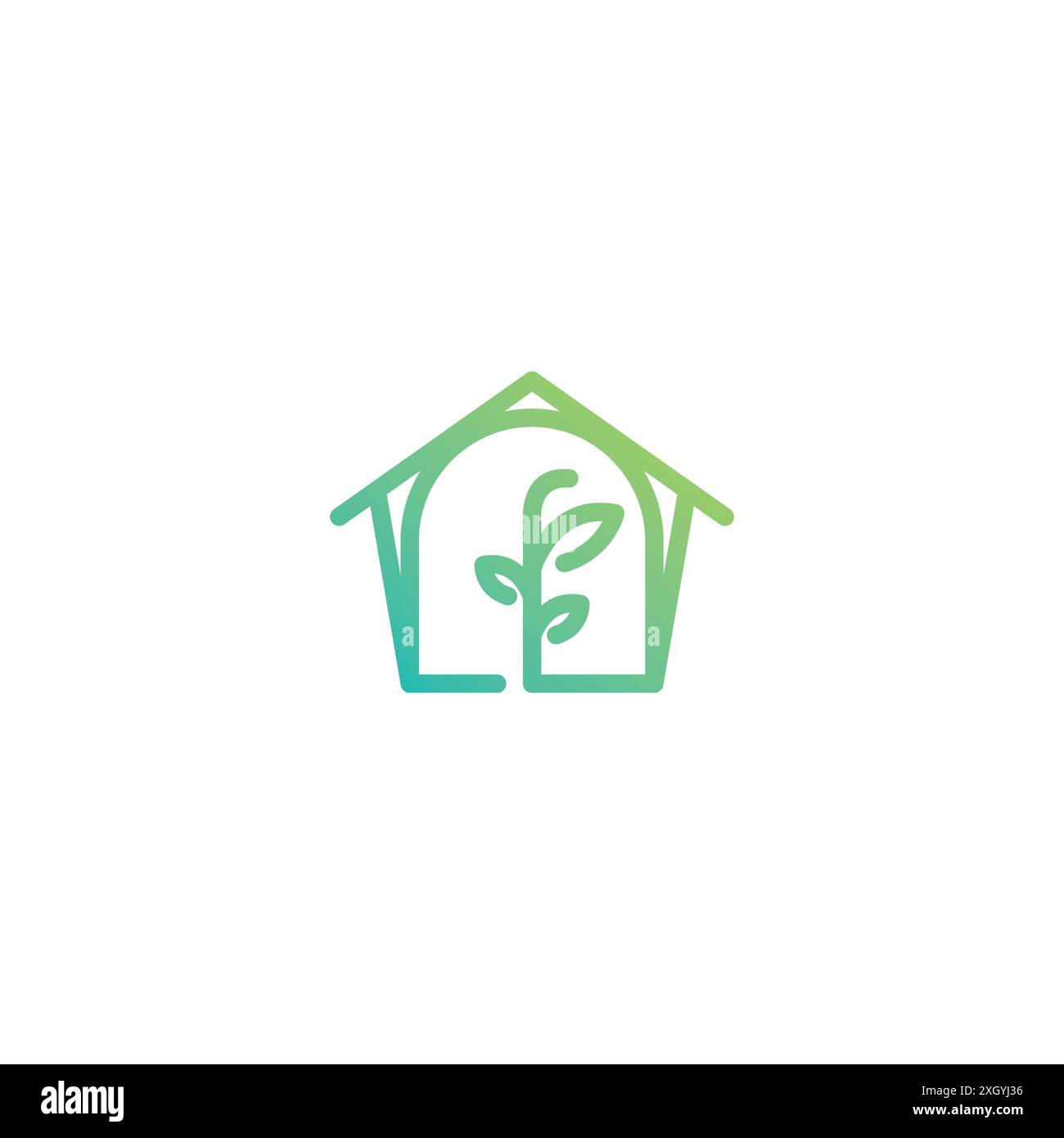 Vecteur de logo Green Home. Logo nature Plant House Illustration de Vecteur