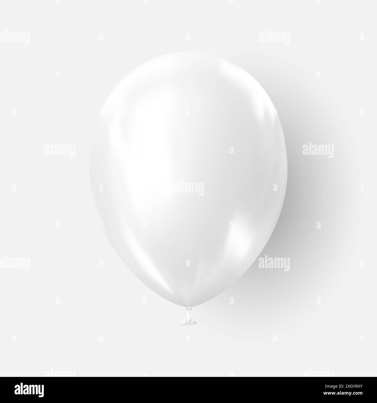 ballon blanc réaliste 3d. Design patriotique du jour de l'indépendance des États-Unis. Illustration de Vecteur