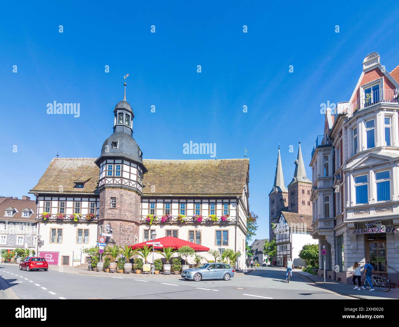 Mairie Höxter Teutoburger Wald Nordrhein-Westfalen, Rhénanie du Nord Allemagne Banque D'Images