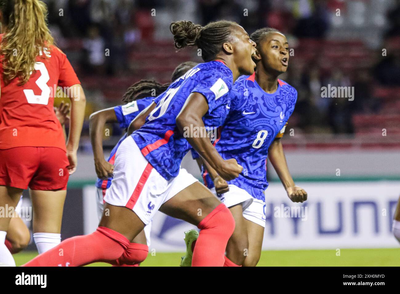 Magnaba Folquet, de France, lors de la Coupe du monde féminine U-20 de la FIFA, Costa Rica match France contre Canada le 14 août 2022. (Photo par : Martín Fonseca) Banque D'Images