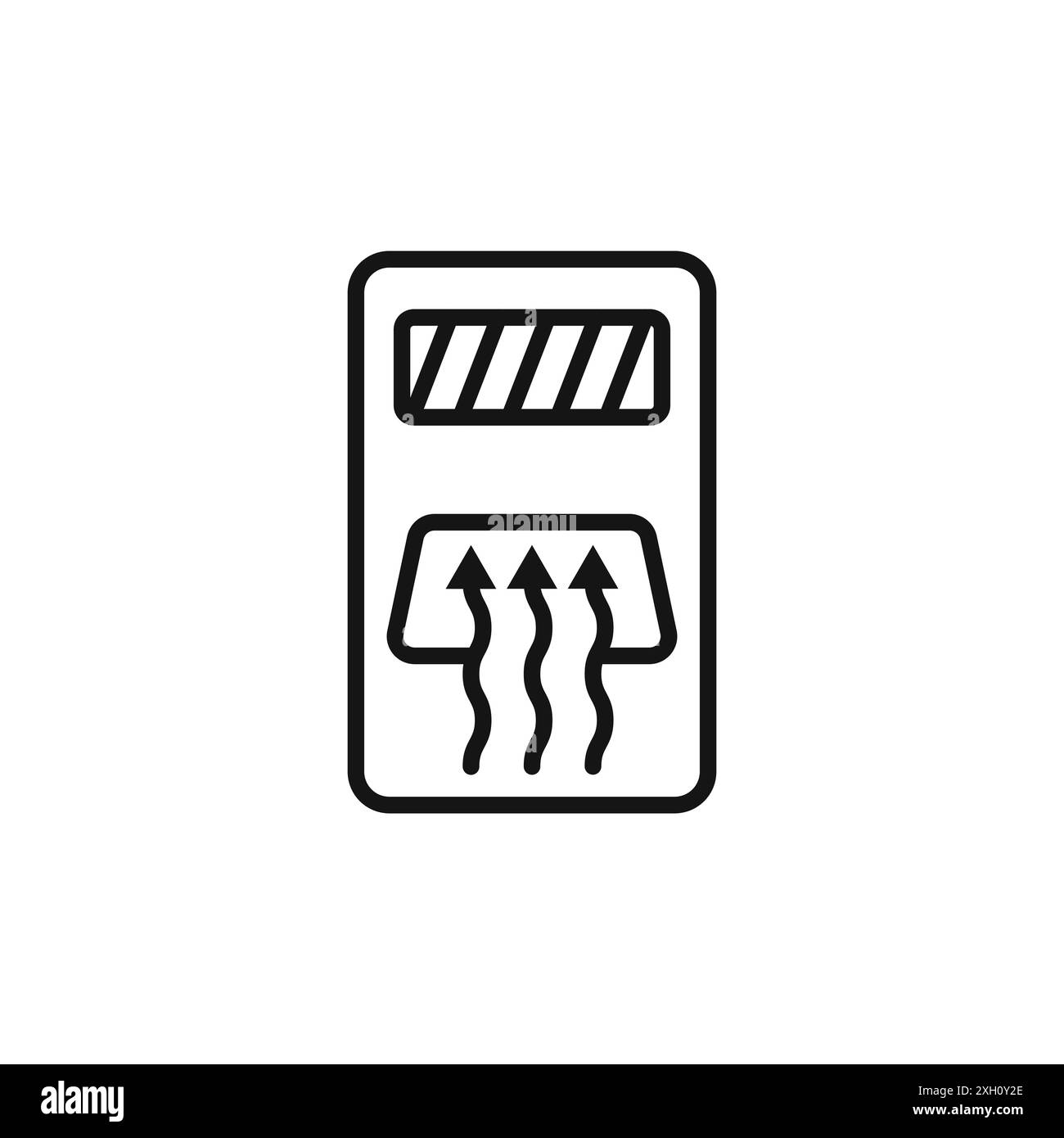 Contour de vecteur de signe de logo d'icône de désembueur de voiture en couleur noire et blanche Illustration de Vecteur