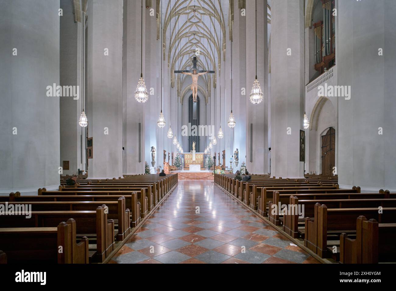 Frauenkirche, cathédrale de Munich du 15ème siècle de style gothique, Allemagne Banque D'Images