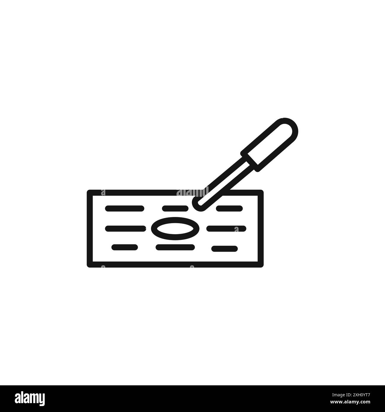 contour de vecteur de signe de logo d'icône de ciseau en noir et blanc Illustration de Vecteur