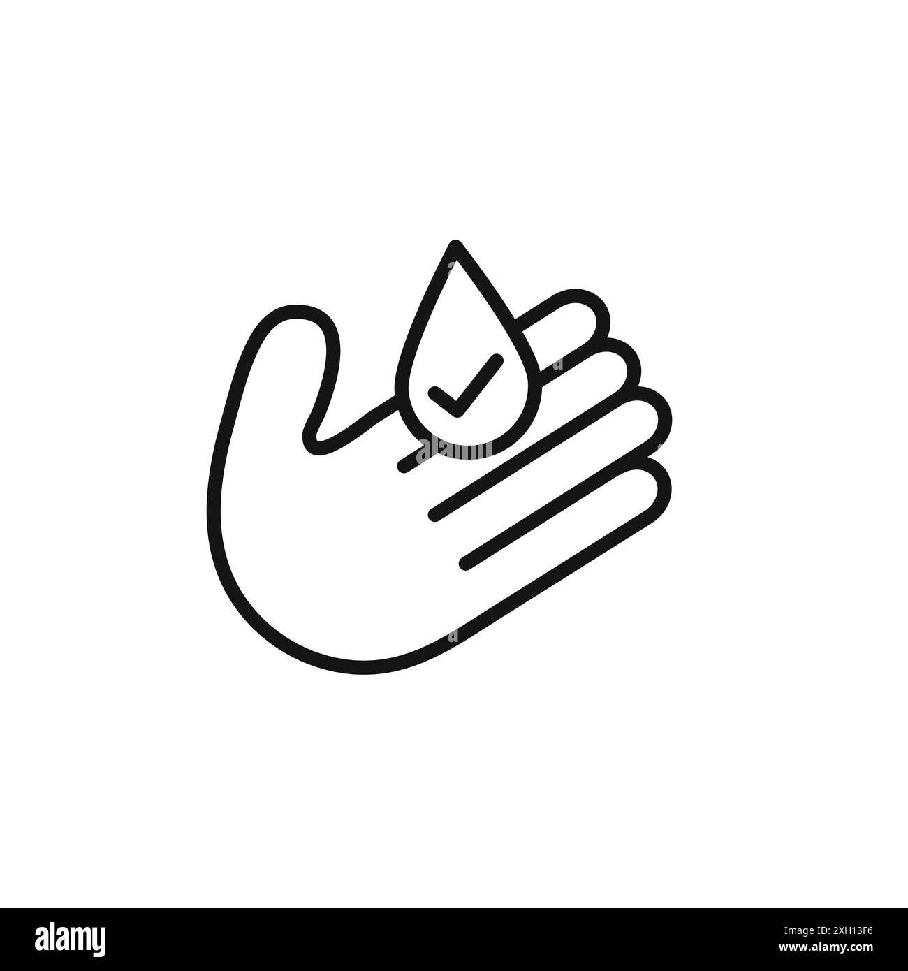 contour vectoriel de signe de logo d'icône hypoallergénique en couleur noire et blanche Illustration de Vecteur