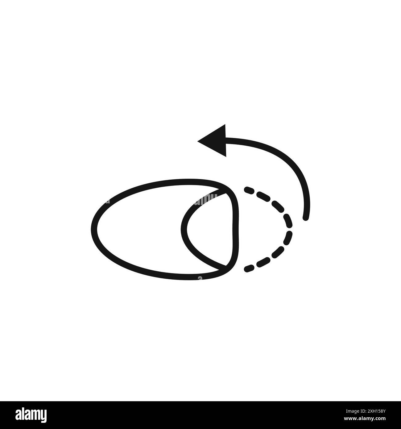 décollez le contour vectoriel de signe de logo d'icône d'autocollant en noir et blanc Illustration de Vecteur