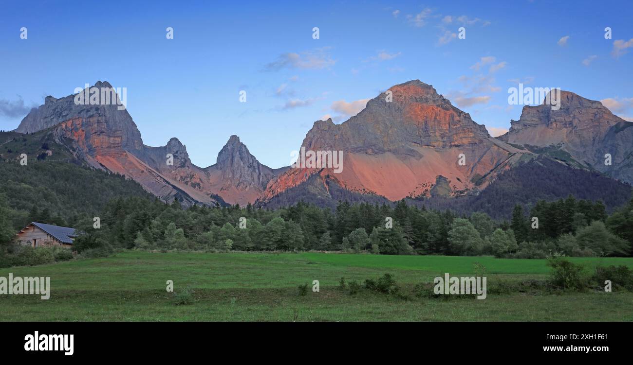 France, Drôme lus-la-Croix-haute, vallon de la Jarjatte, massif du Vercors, pays du Buëch région naturelle de France Banque D'Images