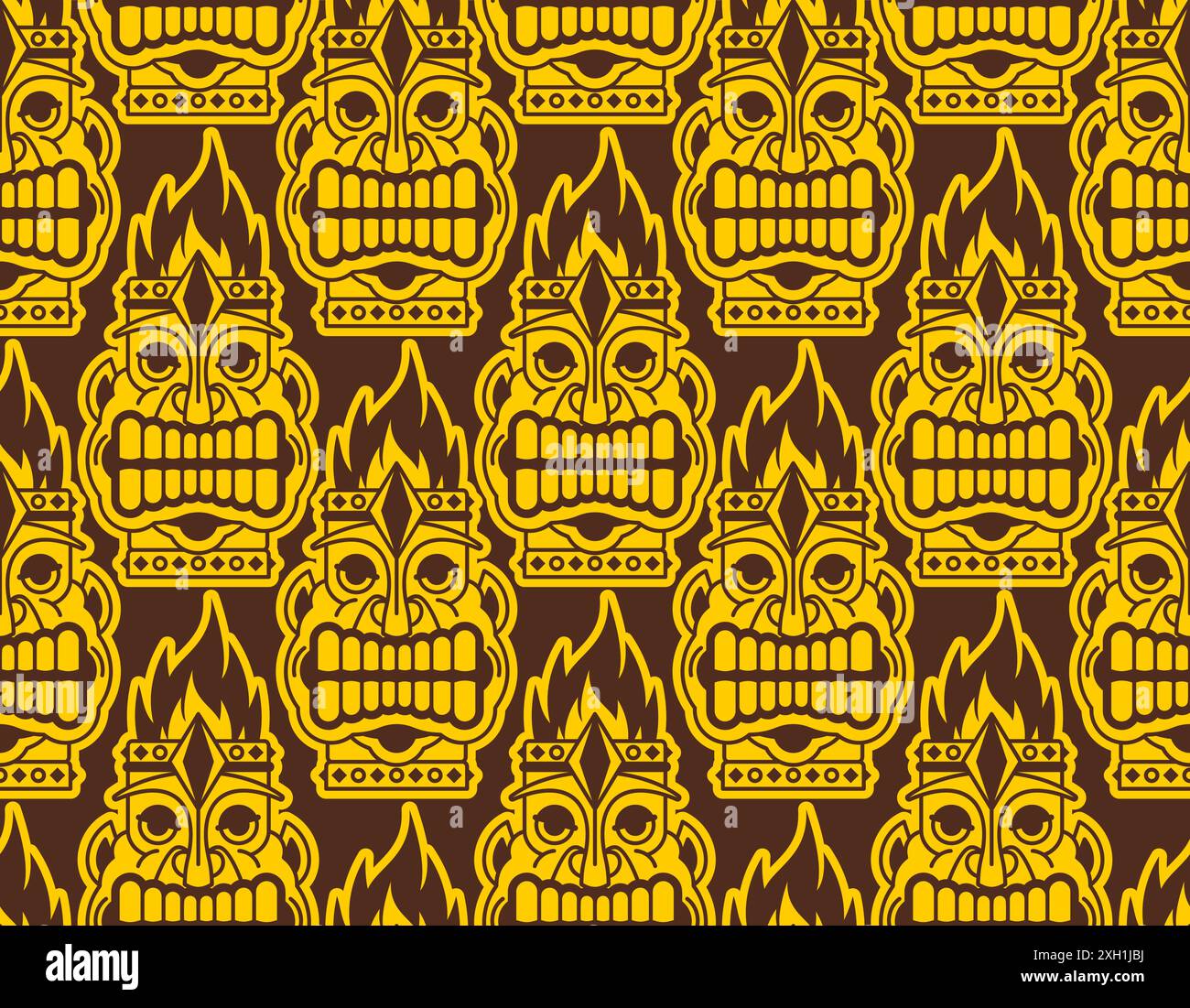 Motif d'idole en bois sans couture, fond d'image gravé. Texture de tissu bébé Illustration de Vecteur