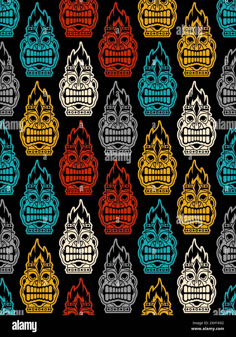 Motif d'idole en bois sans couture, fond d'image gravé. Texture de tissu bébé Illustration de Vecteur