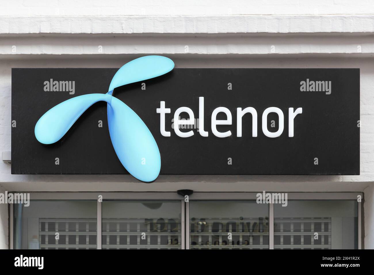 Odense, Danemark - 16 août 2018 : Telenor est une multinationale norvégienne. C'est l'une des plus grandes entreprises de télécommunications mobiles au monde Banque D'Images