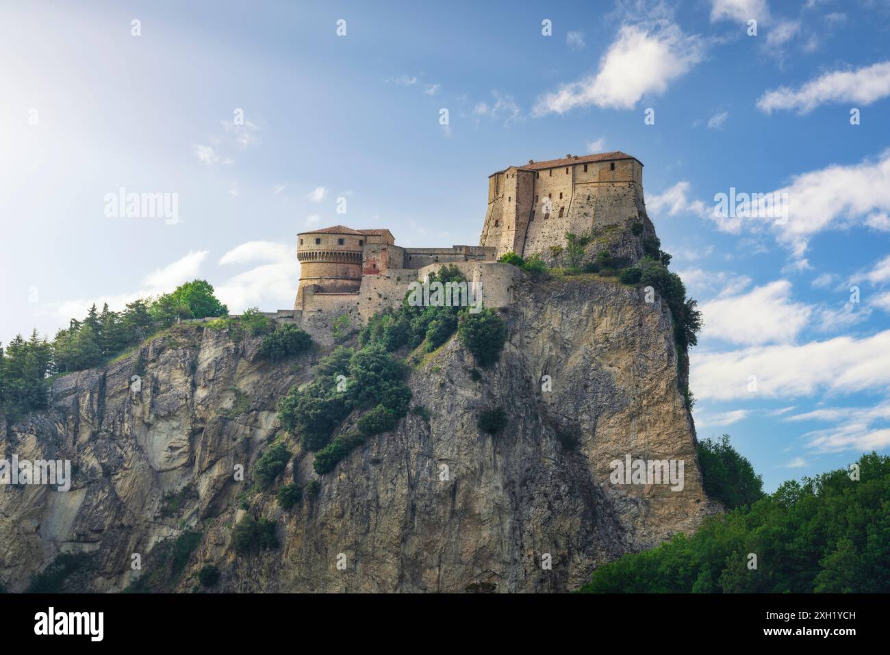 Forteresse de San Leo ou Rocca di San Leo, province de Rimini, région d'Emilie Romagne, Italie Banque D'Images