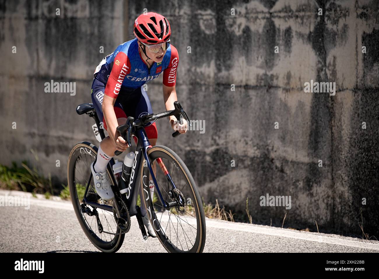 Italia. 11 juillet 2024. Jaskulska Marta (Ceratizit - Wnt Pro Cycling Team) lors de la 5ème étape du Giro d'Italia Women, de Frontone à Foligno, Italie jeudi 11 juillet 2024. Sport - cyclisme . (Photo de Marco Alpozzi/Lapresse) crédit : LaPresse/Alamy Live News Banque D'Images