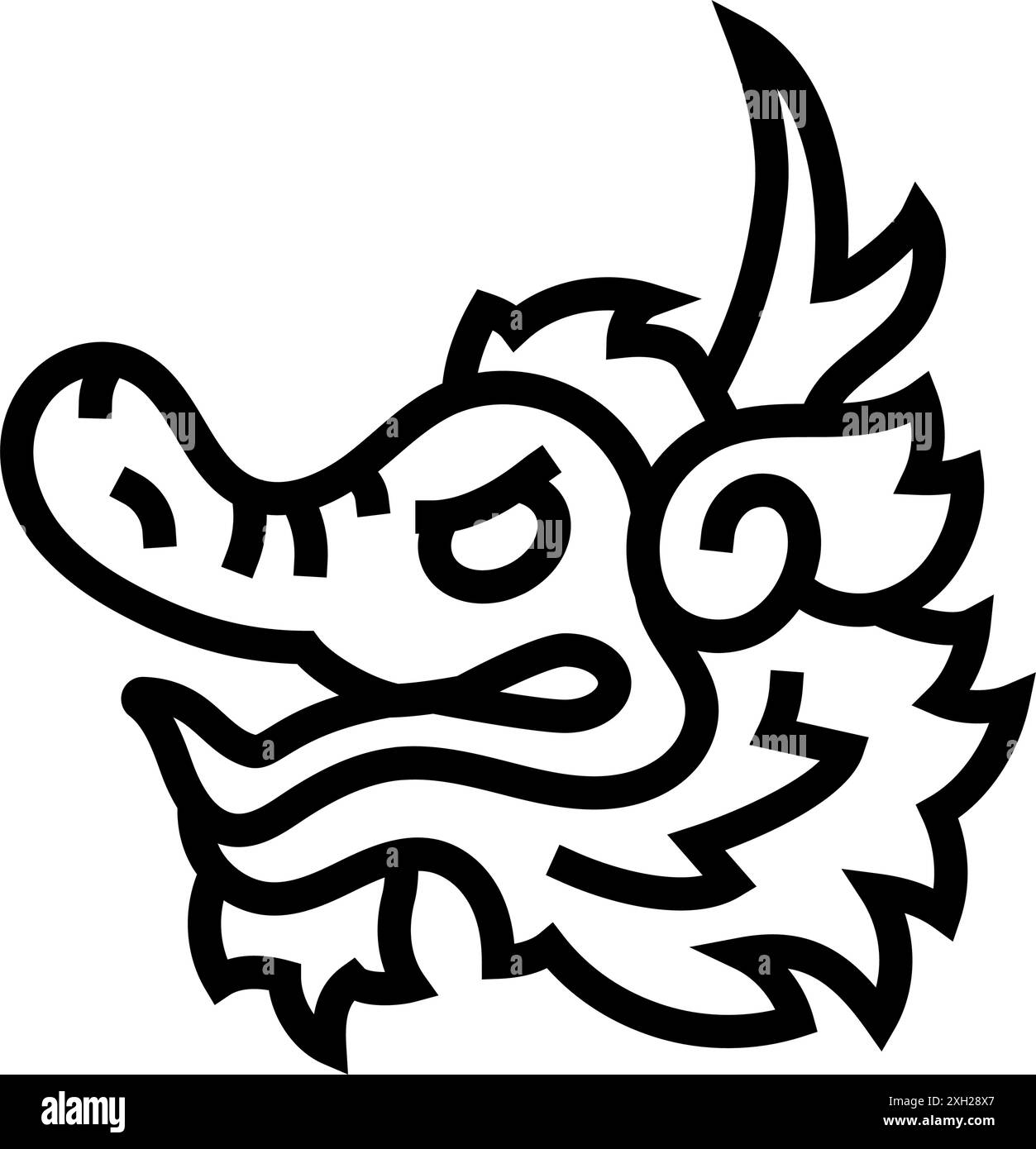 illustration vectorielle d'icône de ligne de vacances chinoise du nouvel an Illustration de Vecteur