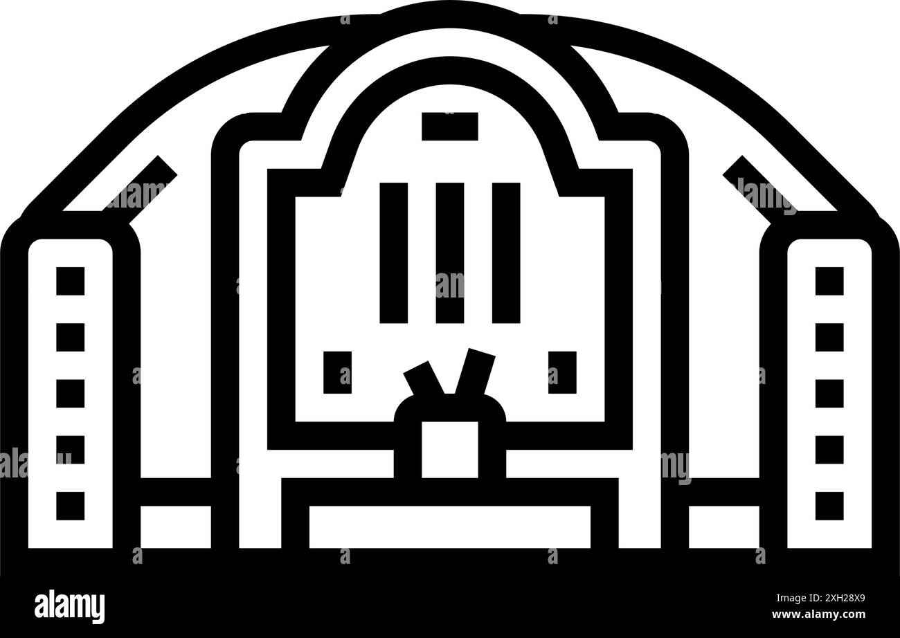 illustration vectorielle d'icône de ligne de vacances chinoise de festival de qingming Illustration de Vecteur