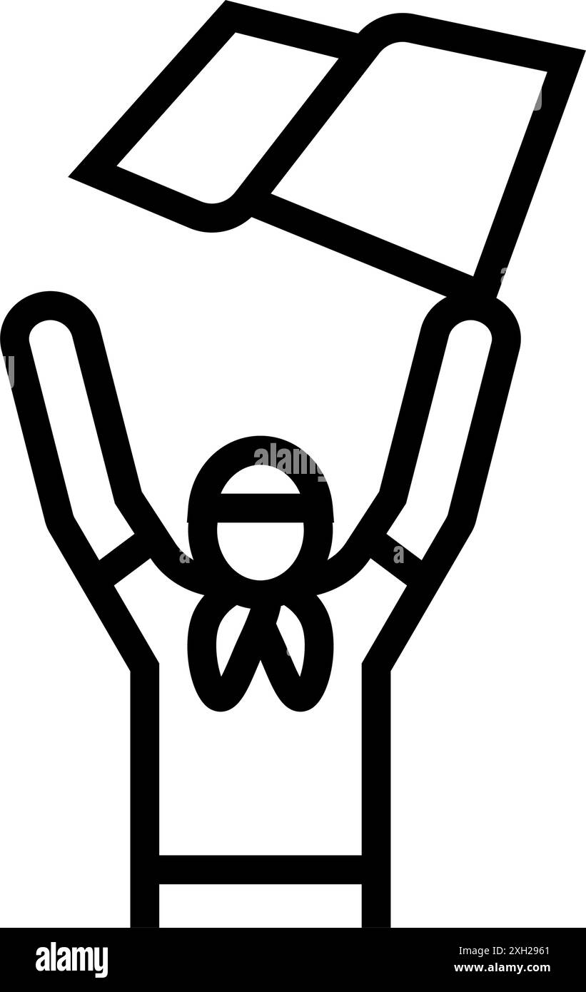 illustration vectorielle d'icône de ligne de vacances chinoise de jour de jeunesse Illustration de Vecteur