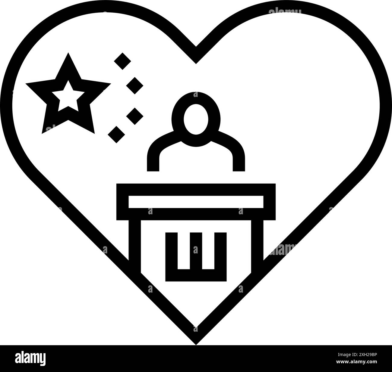 journée nationale de l'illustration vectorielle d'icône de ligne d'éducation patriotique Illustration de Vecteur