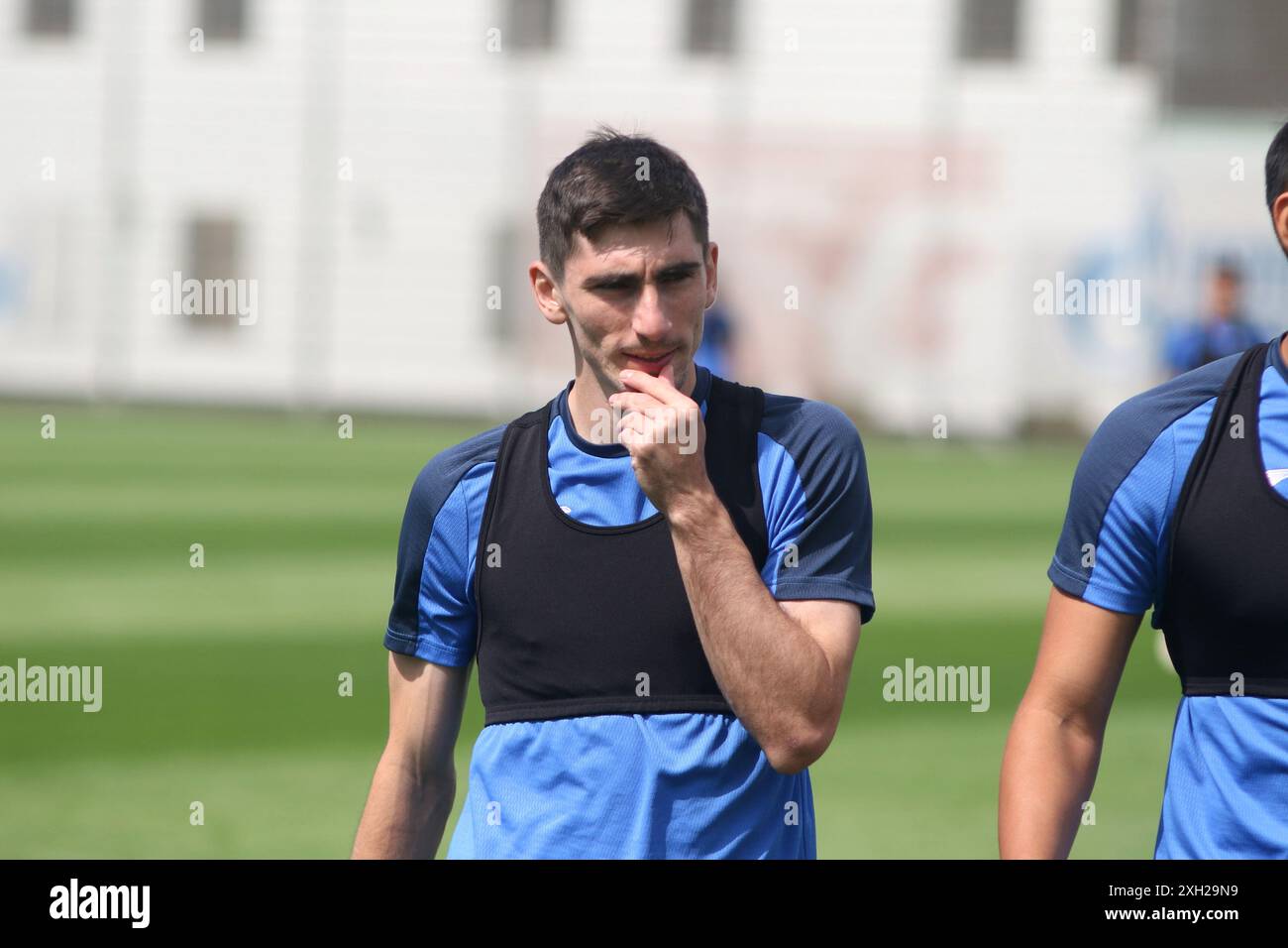 Saint-Pétersbourg, Russie. 11 juillet 2024. Zelimkhan Bakaev (7 ans), du club de football Zenit vu lors d'un entraînement ouvert à la base d'entraînement du Zenit FC à Saint-Pétersbourg avant le match de football Zenit Saint-Pétersbourg - Krasnodar, Super Coupe de football russe Olimpbet 2024, qui se tiendra à Volgograd. (Photo de Maksim Konstantinov/SOPA images/SIPA USA) crédit : SIPA USA/Alamy Live News Banque D'Images