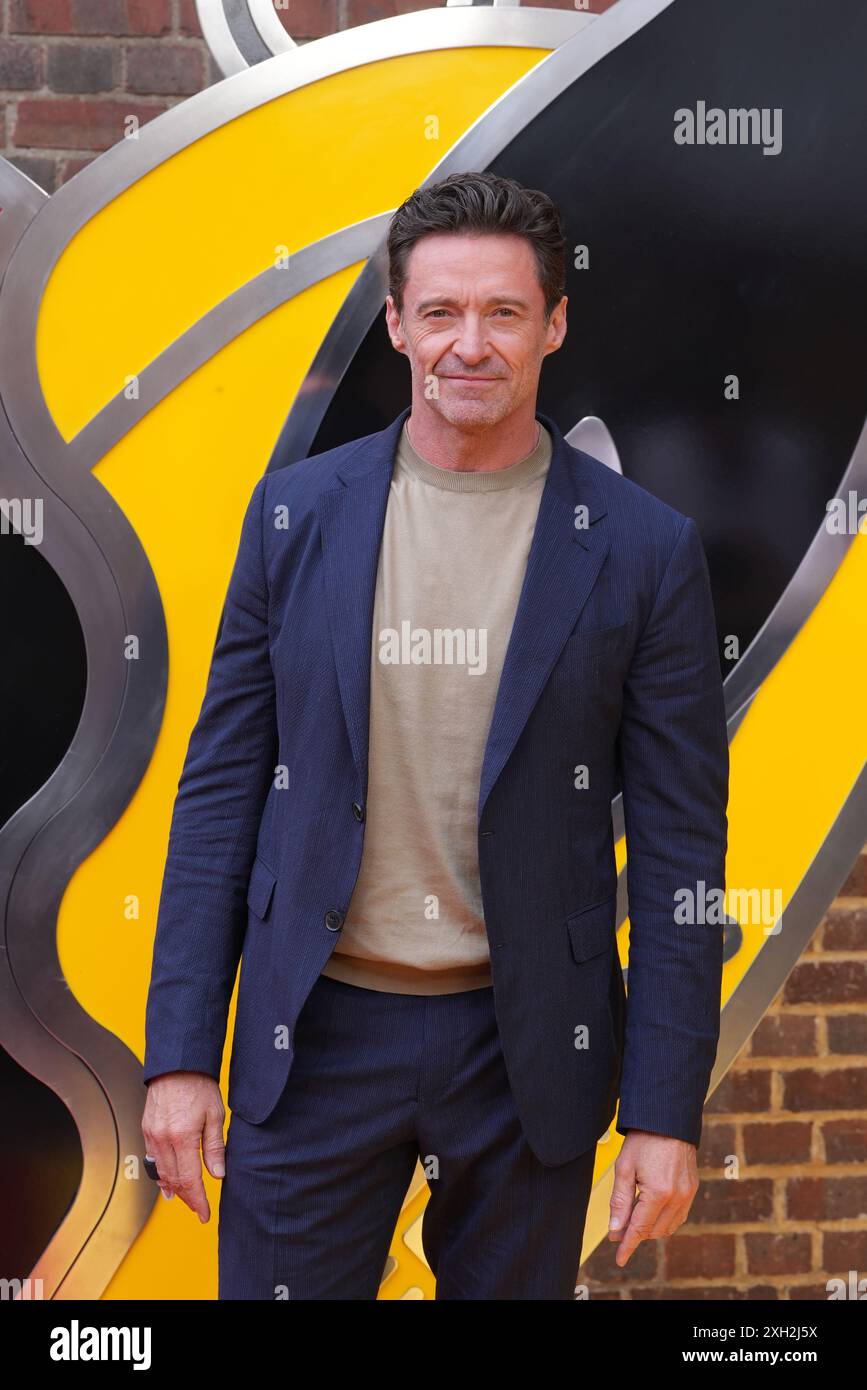 Hugh Jackman assiste à Deadpool et Wolverine UK en avant-première à Eventim Apollo, Londres. Date de la photo : jeudi 11 juillet 2024. Banque D'Images