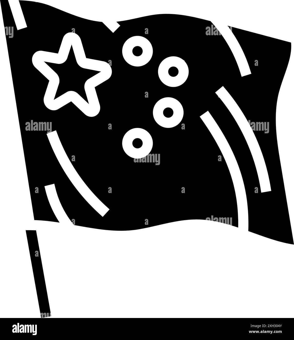 journée nationale de la république populaire de chine illustration vectorielle d'icône de glyphe Illustration de Vecteur