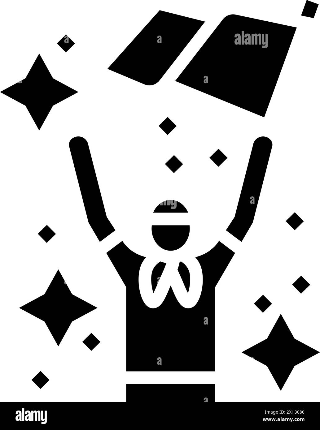 illustration vectorielle d'icône de glyphe de vacances chinoises de jour de la jeunesse Illustration de Vecteur