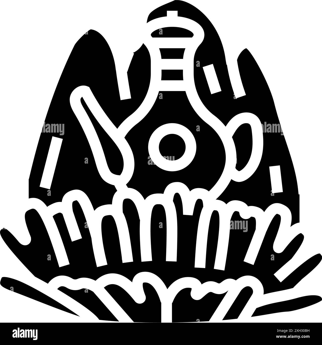 double neuvième festival chinois de glyphe de vacances illustration vectorielle Illustration de Vecteur