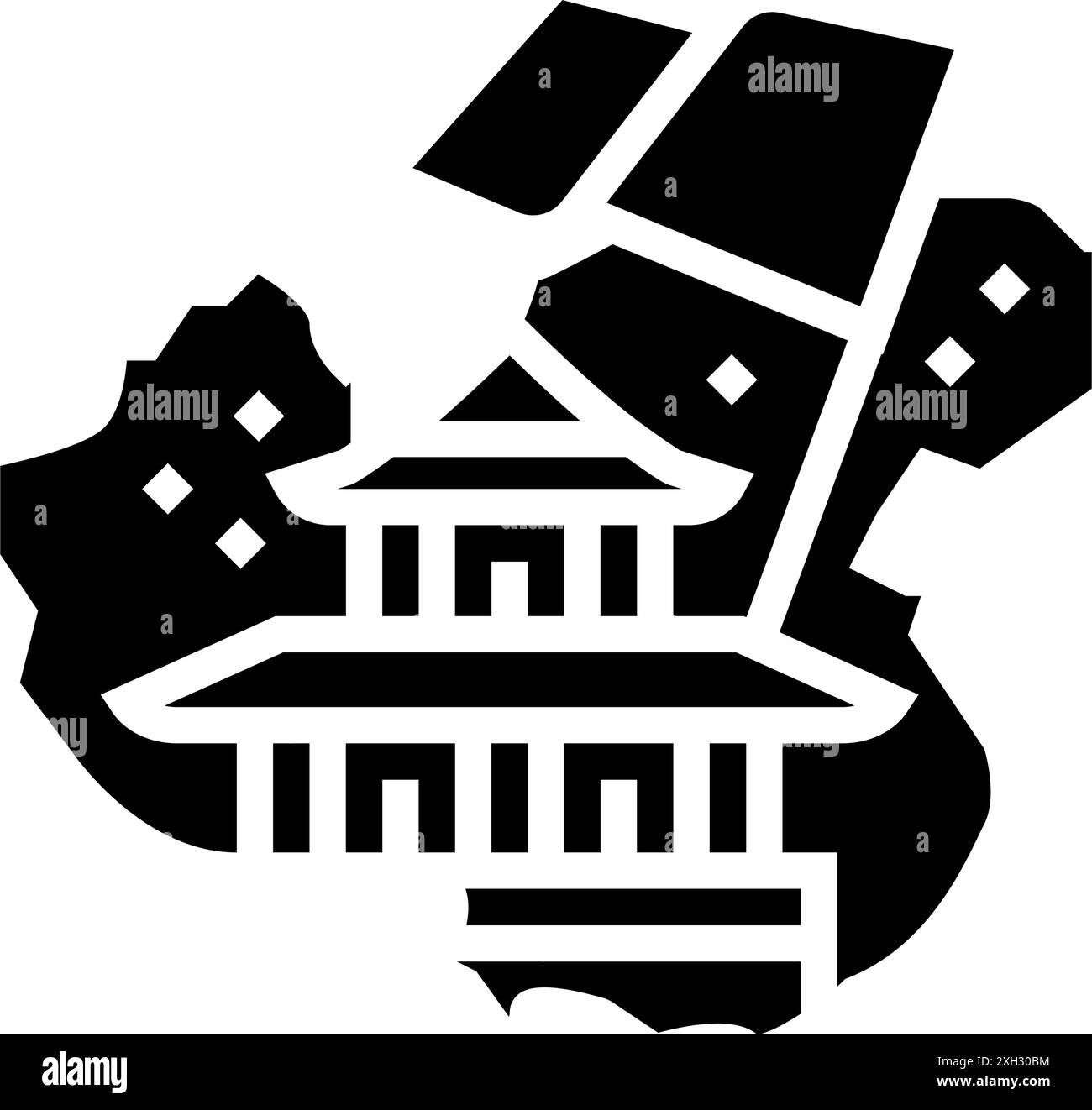 journée nationale de la république de chine illustration vectorielle d'icône de glyphe Illustration de Vecteur