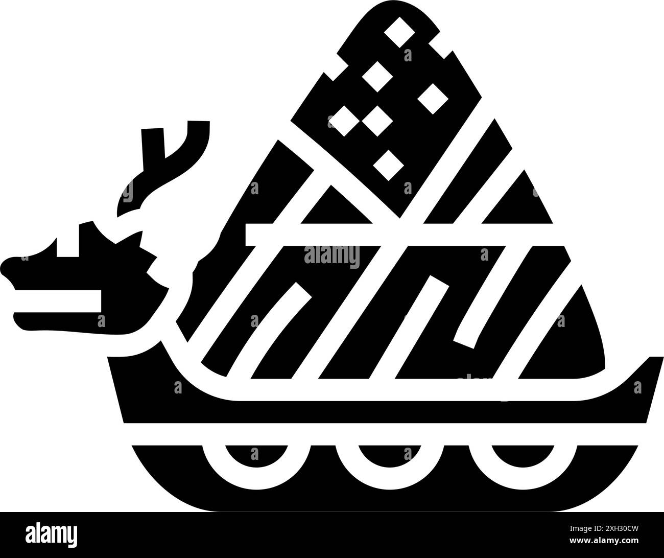 dragon boat festival chinois de glyphe de vacances illustration vectorielle Illustration de Vecteur