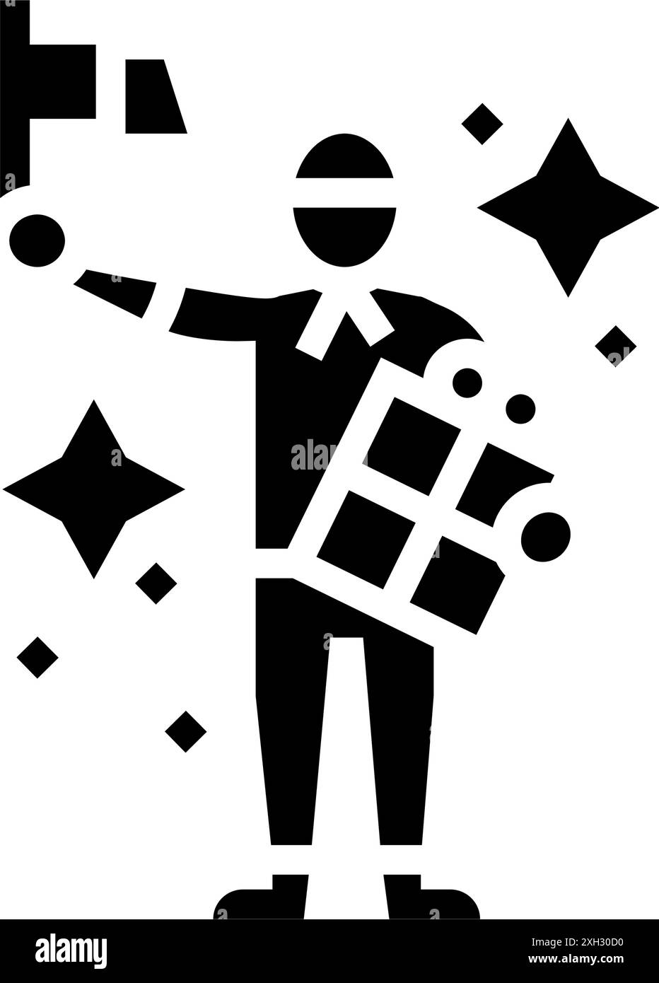 illustration vectorielle d'icône de glyphe de vacances chinois de jour des enfants Illustration de Vecteur