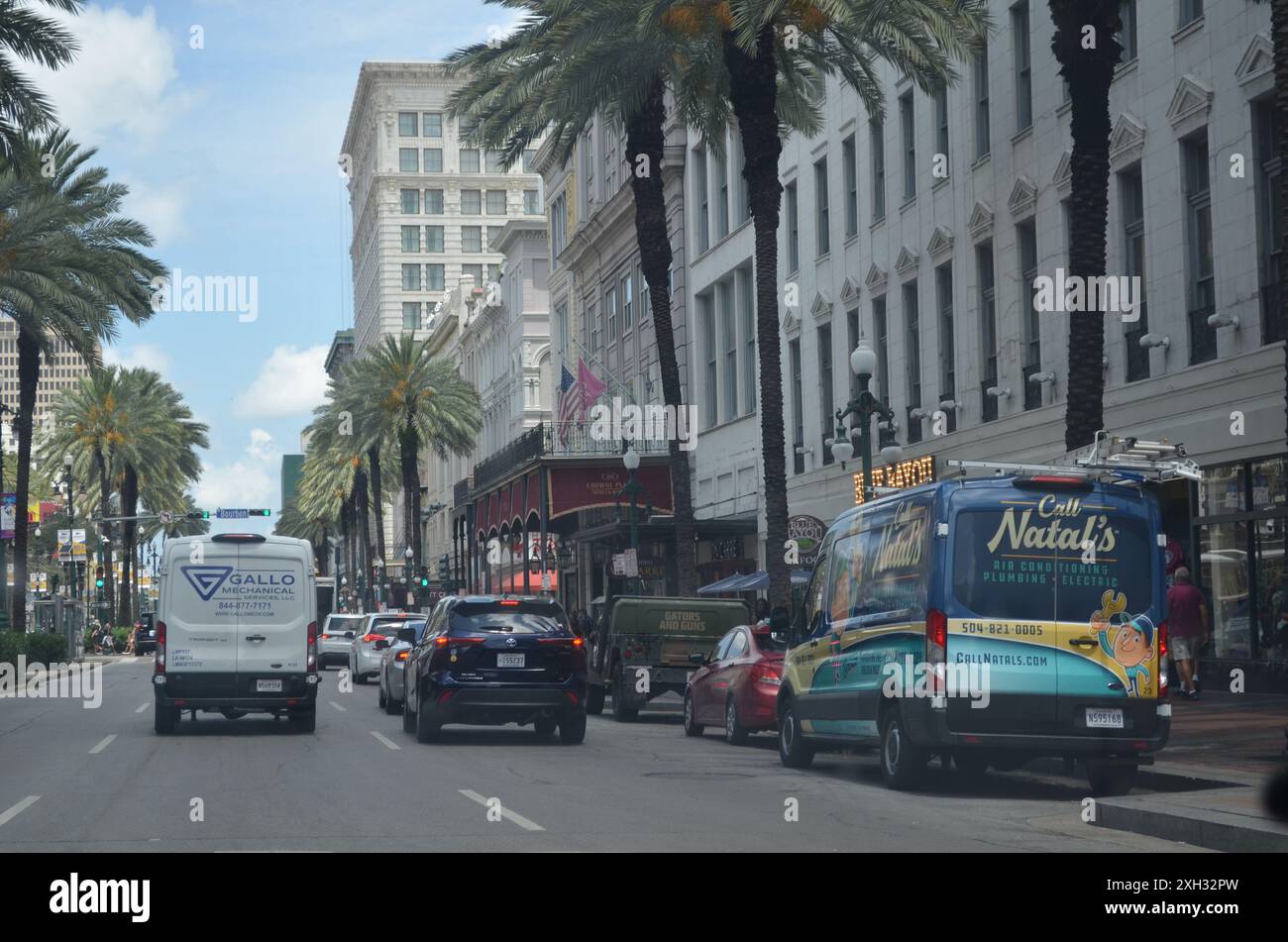 Bourbon Street New Orleans French Quarter Banque D'Images