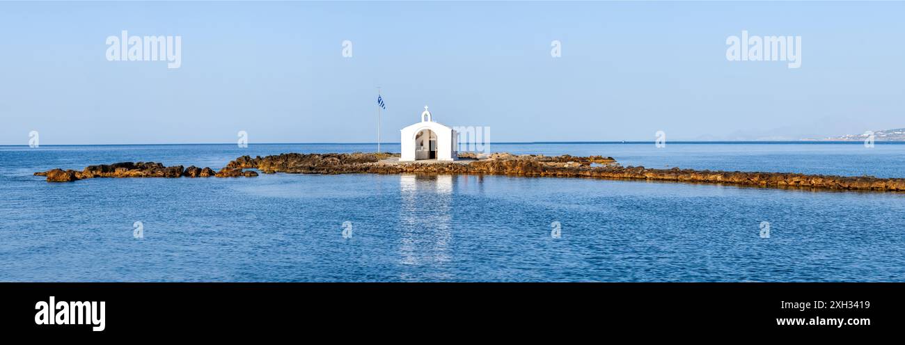 Église Agios Nikolaos, Chapelle, île de Crète, Grèce Banque D'Images