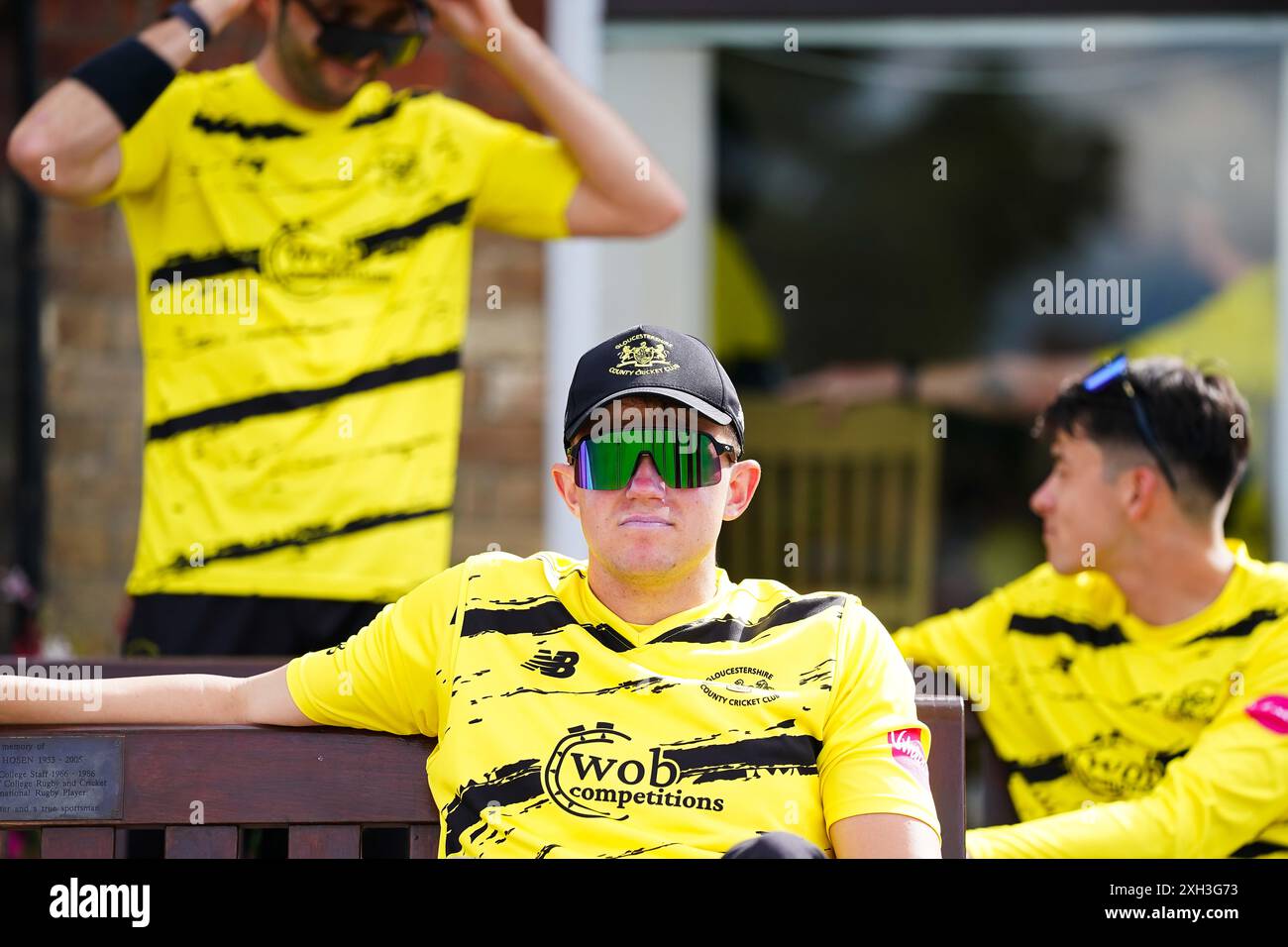 Cheltenham, Royaume-Uni, 11 juillet 2024. Josh Shaw du Gloucestershire lors du T20 Vitality Blast match entre le Gloucestershire et le Middlesex. Crédit : Robbie Stephenson/Gloucestershire Cricket/Alamy Live News Banque D'Images