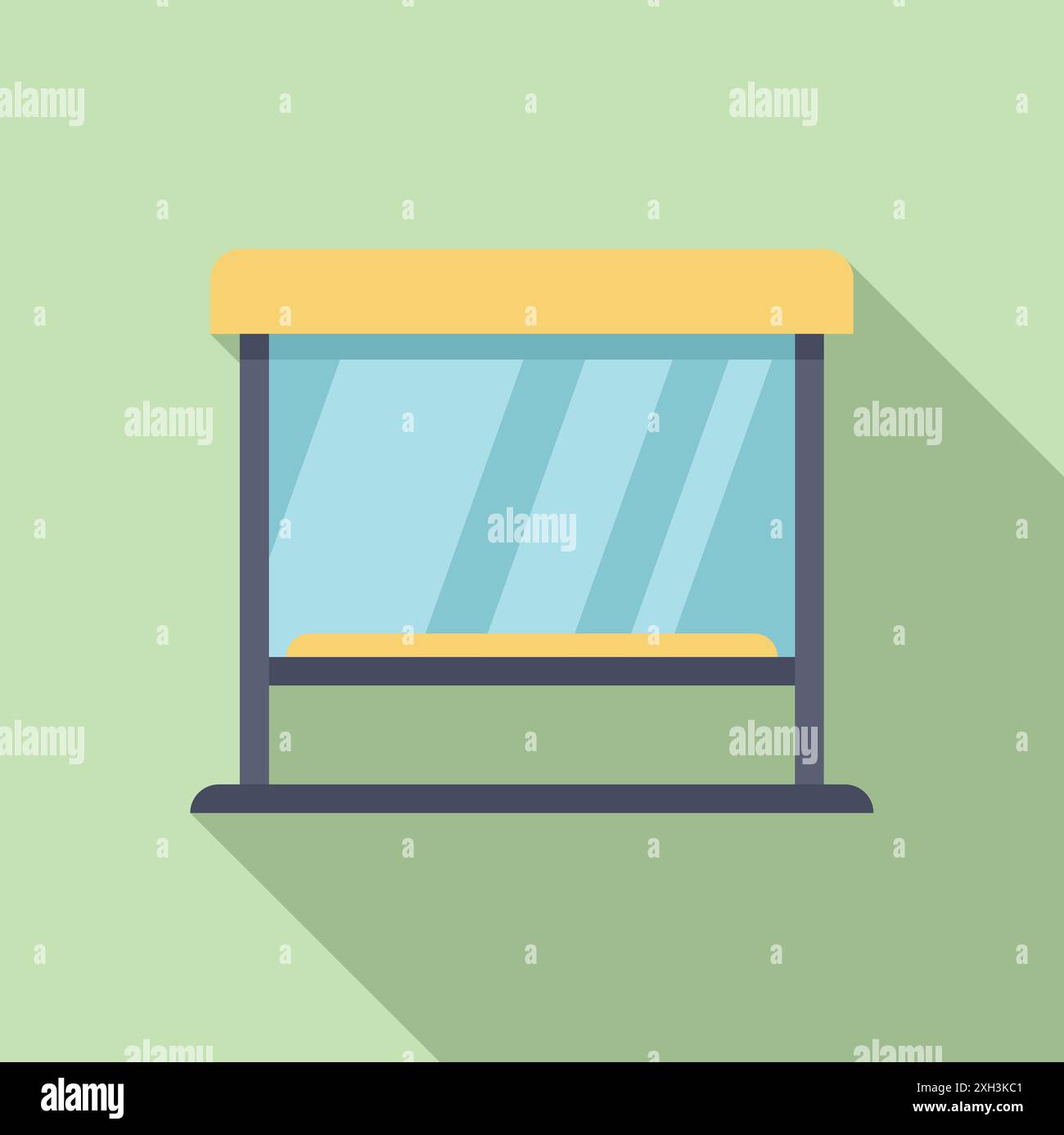 Station de transport public offrant un abri contre les intempéries en attendant le bus Illustration de Vecteur