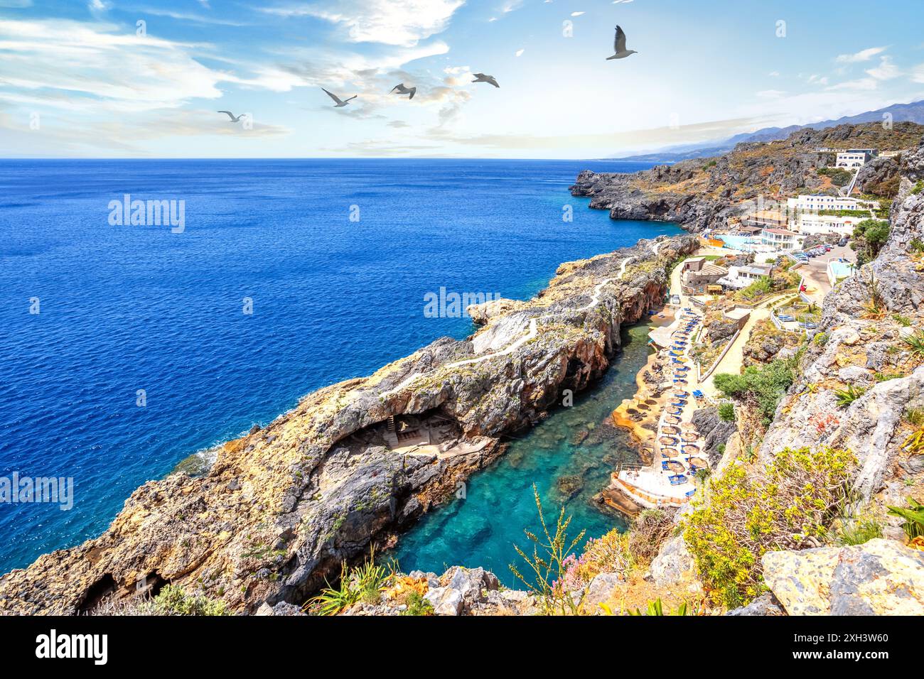 Vieille ville de Chania, île de Crète, Grèce Banque D'Images