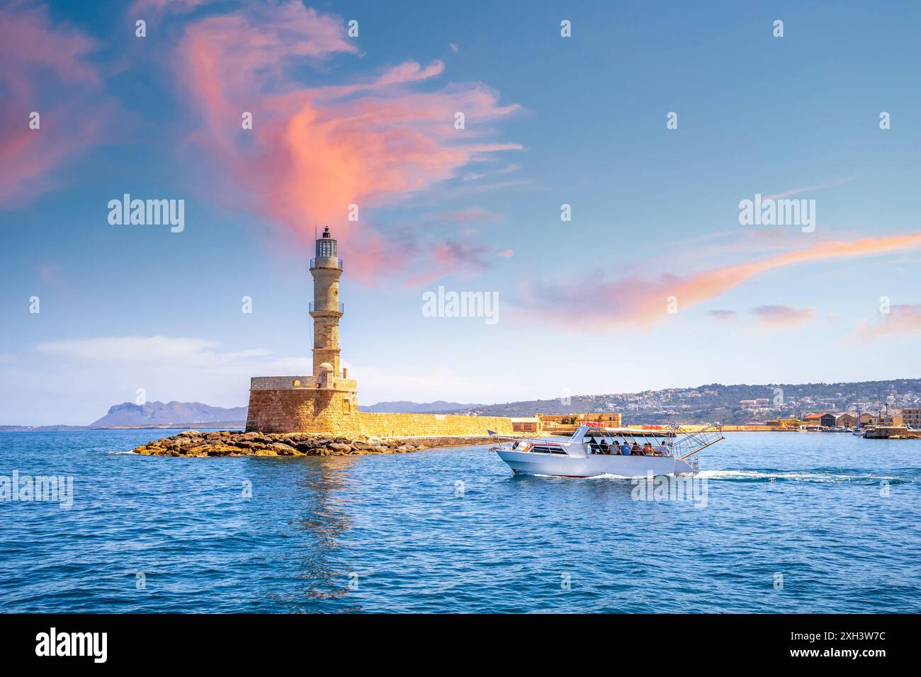 Vieille ville de Chania, île de Crète, Grèce Banque D'Images