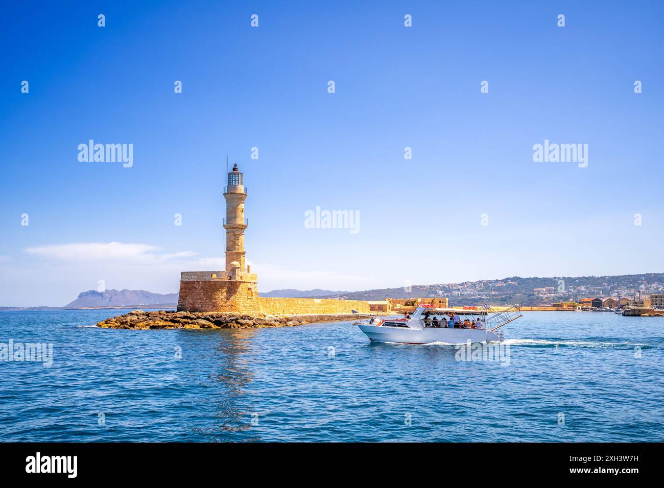 Vieille ville de Chania, île de Crète, Grèce Banque D'Images