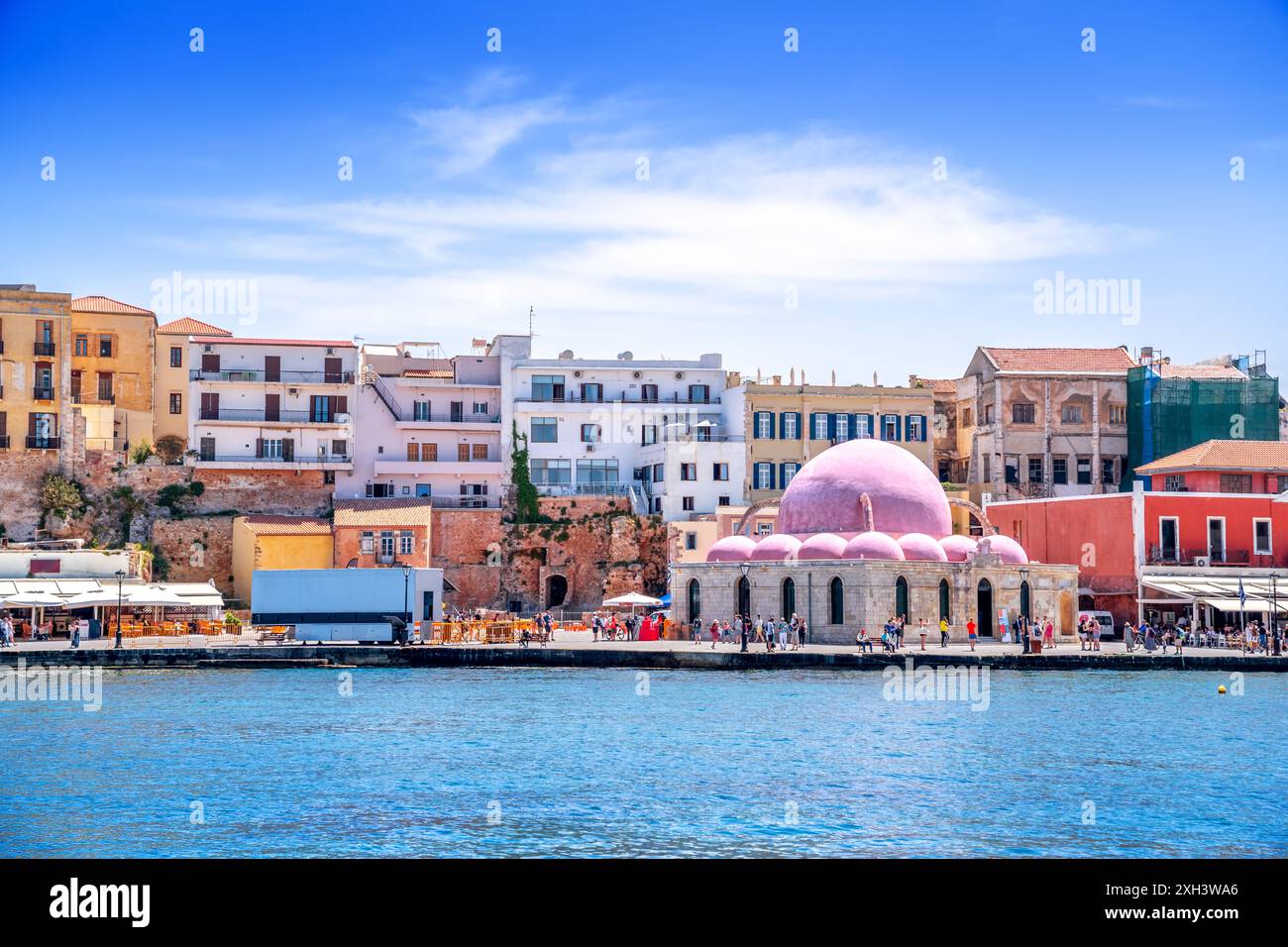 Vieille ville de Chania, île de Crète, Grèce Banque D'Images