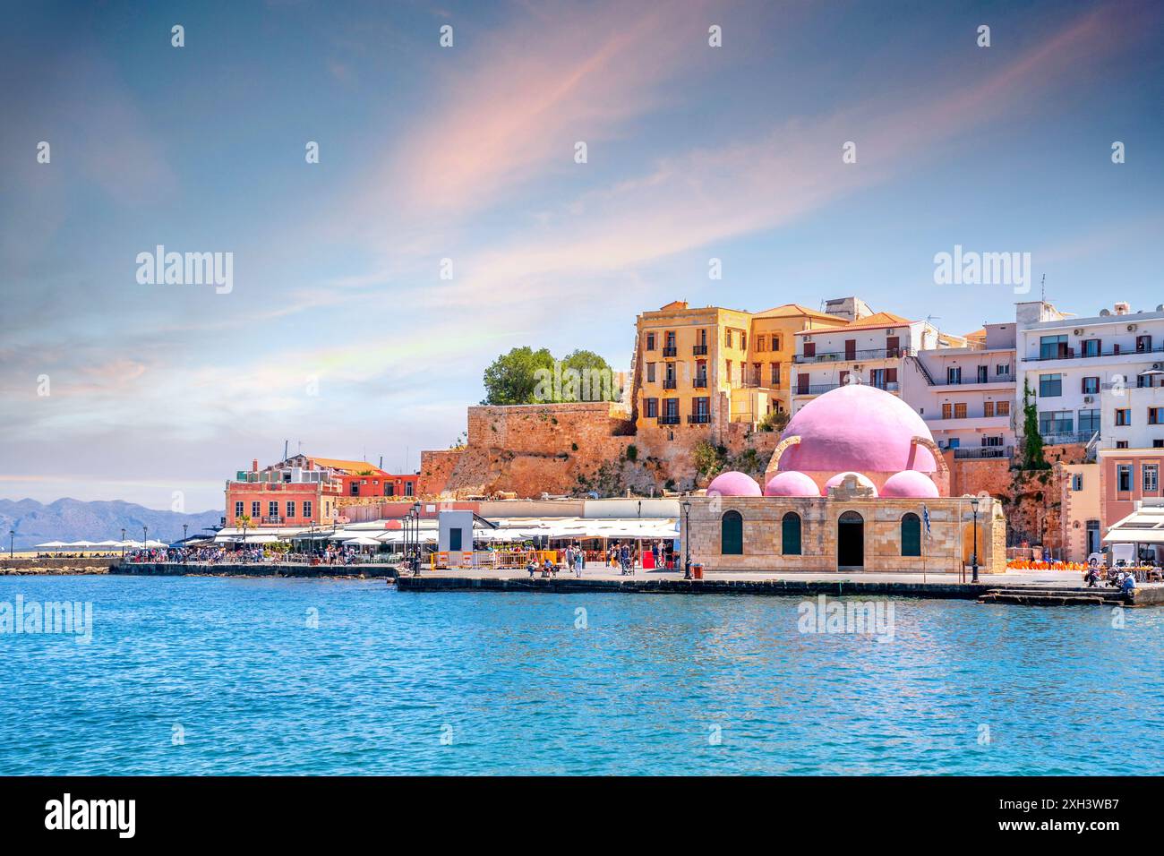 Vieille ville de Chania, île de Crète, Grèce Banque D'Images